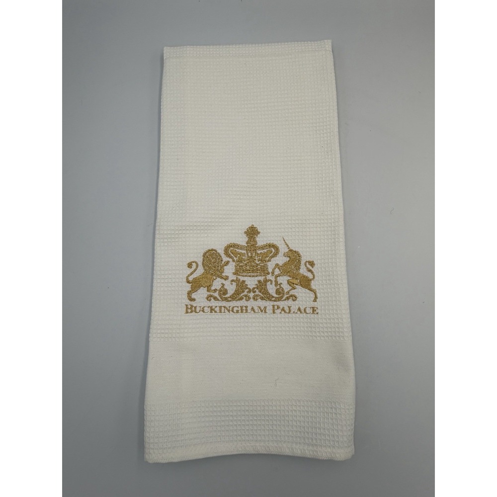 Buckingham Palace Tea Towel Royal Collection England Cotton Crest Gold